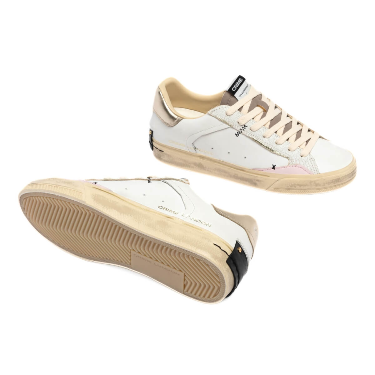 CRIME LONDON SNEAKERS DECONSTRUCTED 29070 10 BIANCO