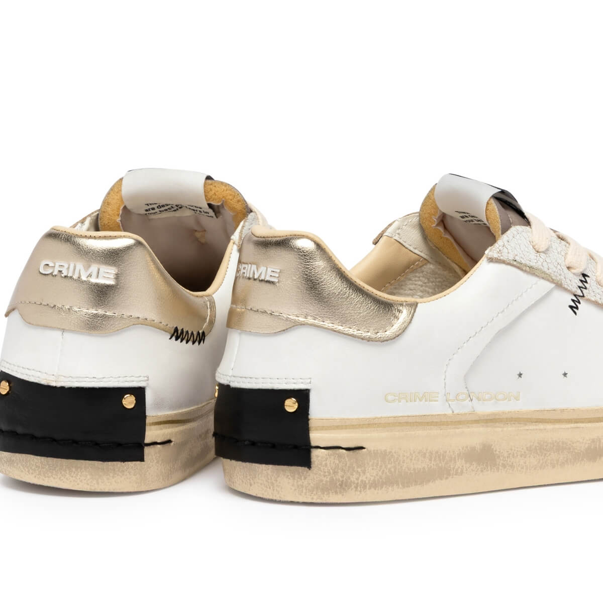 CRIME LONDON SNEAKERS DECONSTRUCTED 29070 10 BIANCO