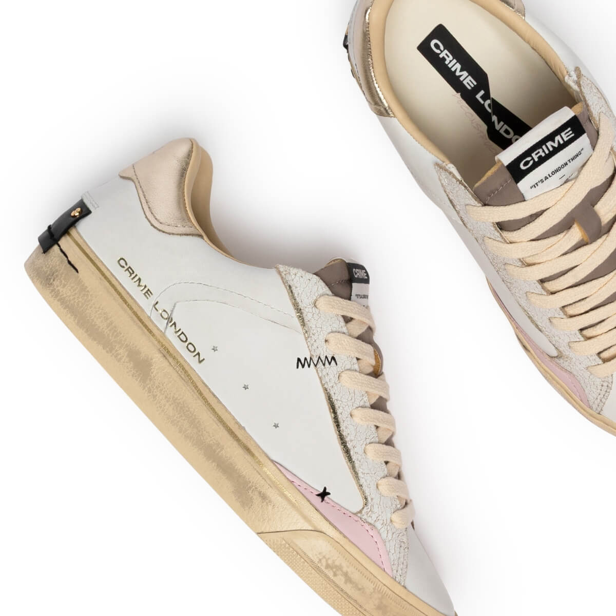 CRIME LONDON SNEAKERS DECONSTRUCTED 29070 10 BIANCO