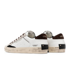 CRIME LONDON SNEAKERS DISTRESSED 10003 10 BIANCO MARRONE