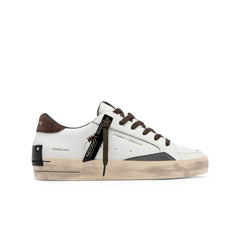 CRIME LONDON DISTRESSED SNEAKERS 10003 10 BIANCO