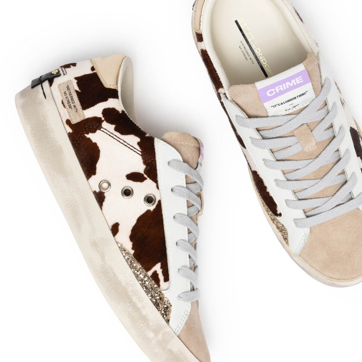 CRIME LONDON DISTRESSED SNEAKERS 23003 68 PANNA