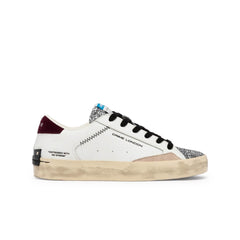 CRIME LONDON DISTRESSED SNEAKERS 23005 10 BIANCO GLITTER
