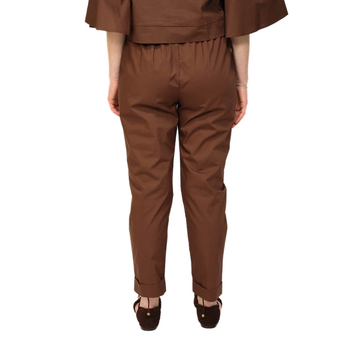 CROCHÉ PANTALONE SLIM 897 MARRONE
