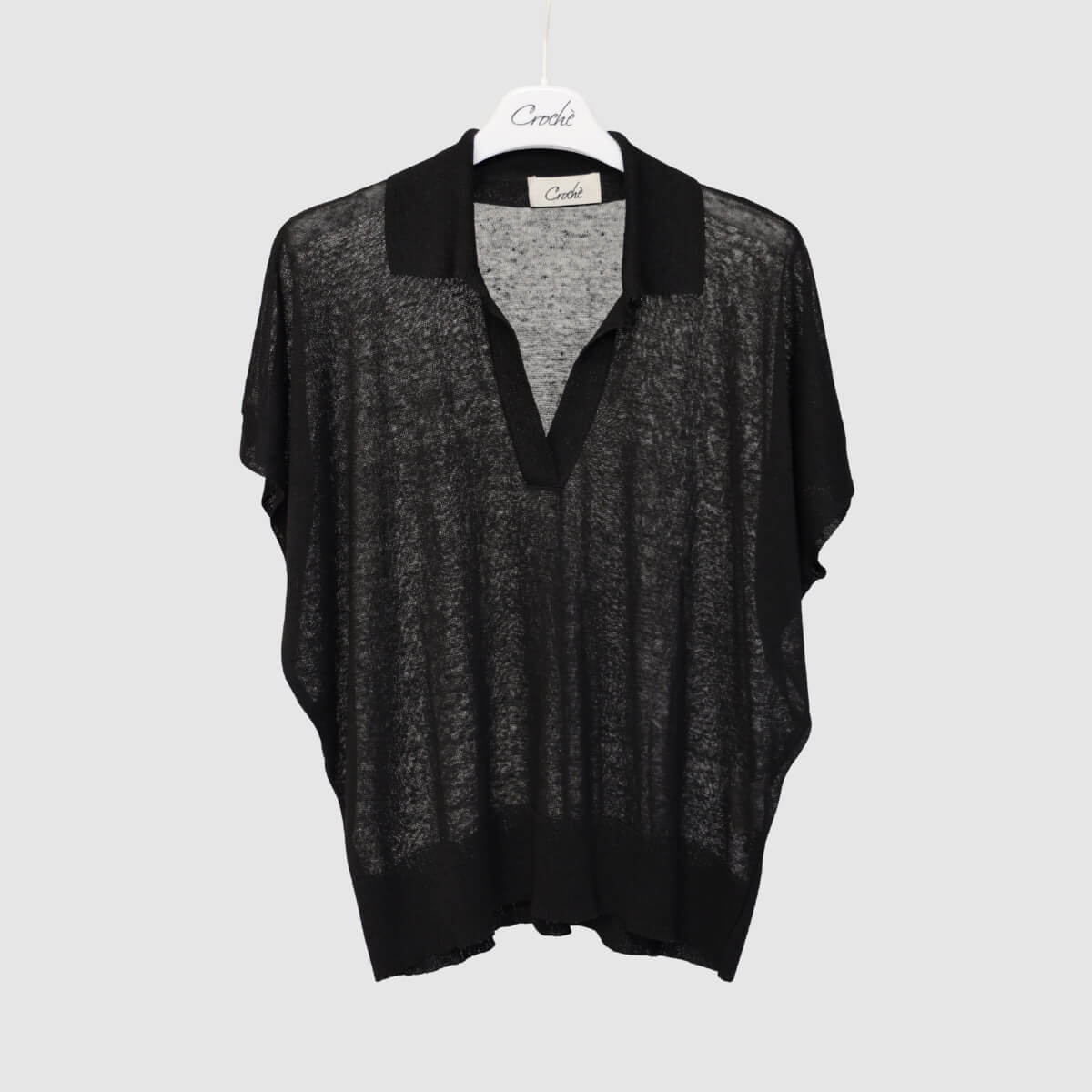 CROCHÈ POLO MAGLIA 607 NERO