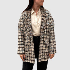 CROCHÈ GIACCA CR11611 240 PAILLETTES BEIGE