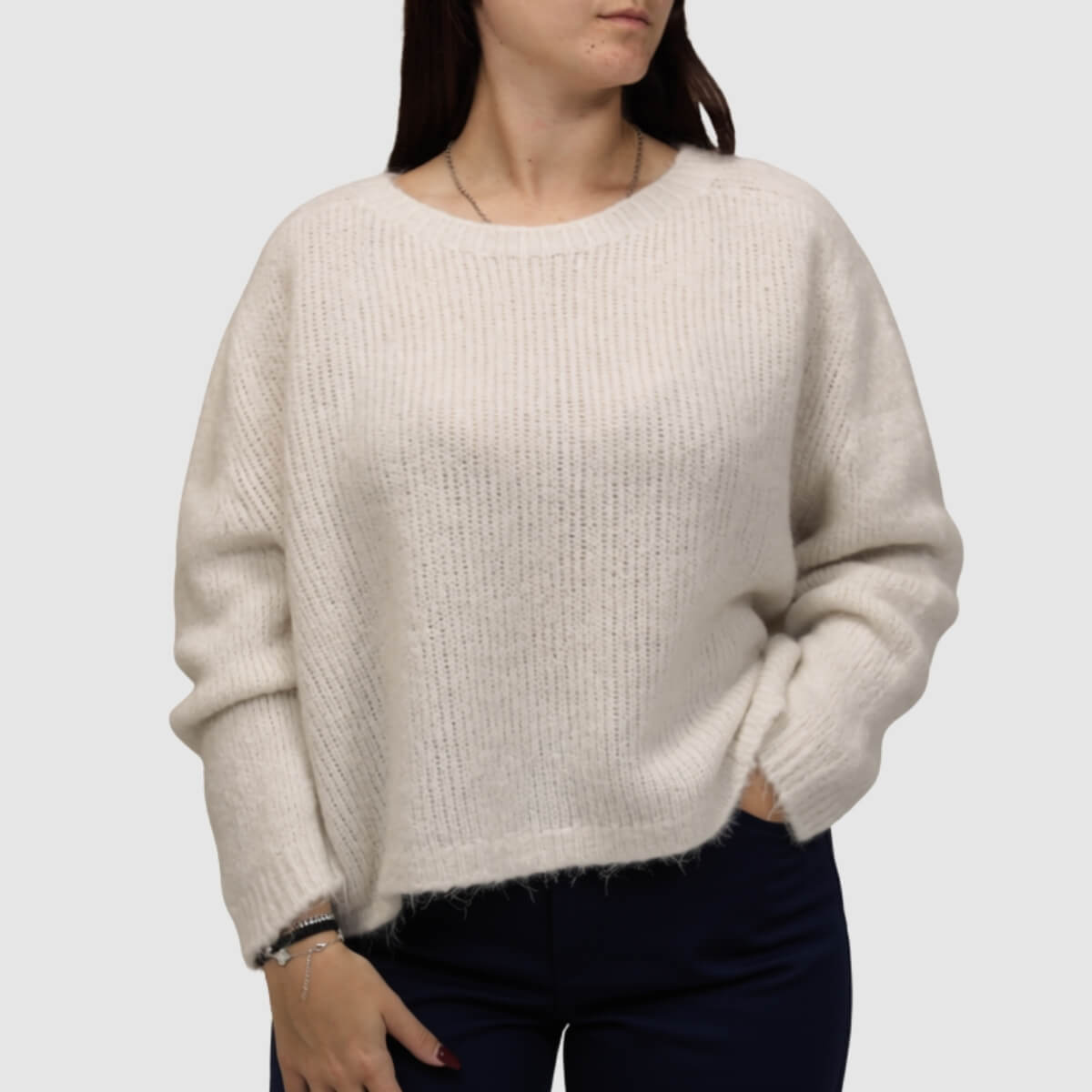 CROCHÈ MAGLIONE CR11443 PANNA