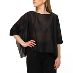 CROCHÉ TOP SEMI-TRASPARENTE 835 NERO