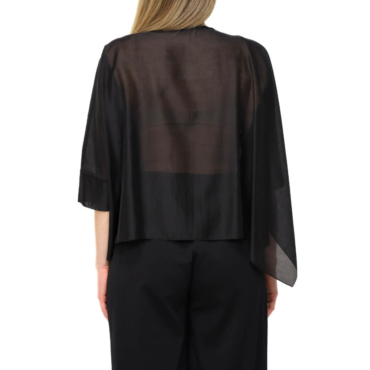 CROCHÉ TOP SEMI-TRASPARENTE 835 NERO