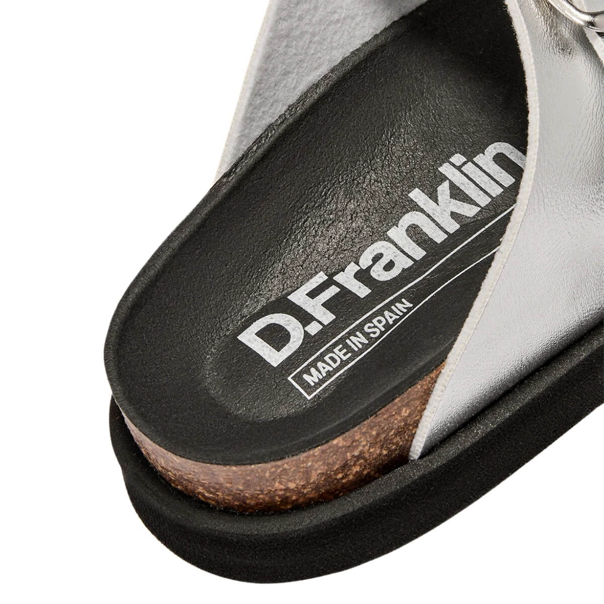 D.FRANKLIN CIABATTA DFSH407009 FIBBIE ARGENTO