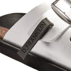 D.FRANKLIN CIABATTA DFSH407009 FIBBIE ARGENTO