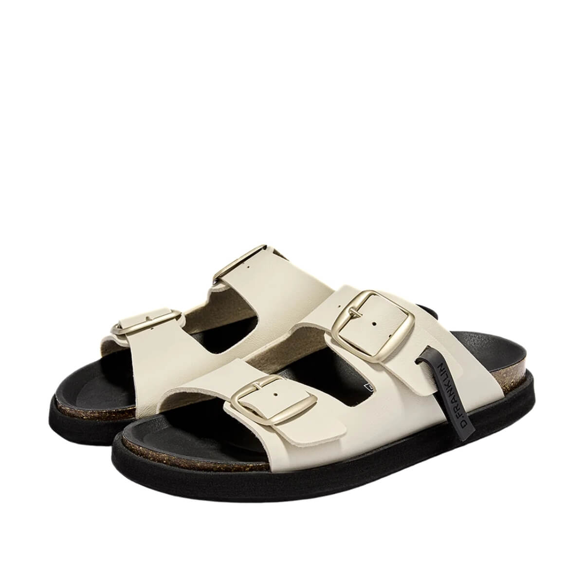 D.FRANKLIN CIABATTA DFSH407013 FIBBIE BEIGE