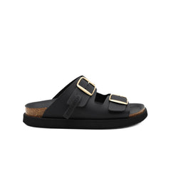 D.FRANKLIN CIABATTA DFSH407013 FIBBIE NERO