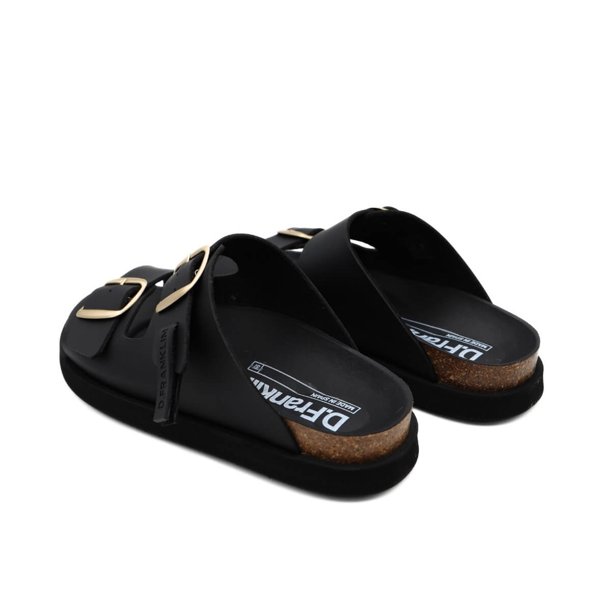 D.FRANKLIN CIABATTA DFSH407013 FIBBIE NERO