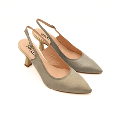 MELLUSO SLINGBACK D165K MICROGLITTER PLATINO