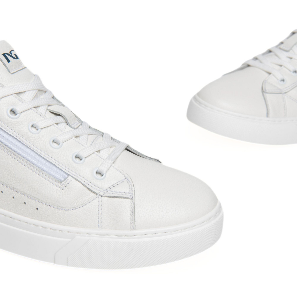NERO GIARDINI SCARPE UOMO ESTATE E400241U 707 SNEAKERS IN PELLE BIANCO NERO GIARDINI SCARPE UOMO ESTATE E400241U 707 SNEAKERS IN PELLE BIANCO