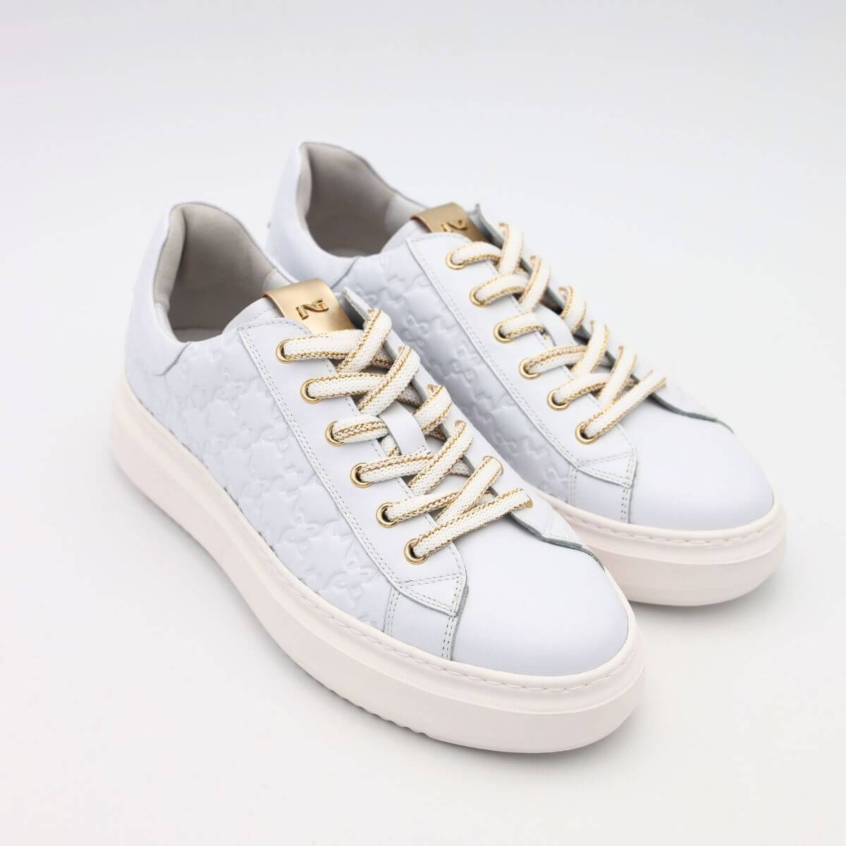 NERO GIARDINI SNEAKER E409915D 707 LOGO BIANCO