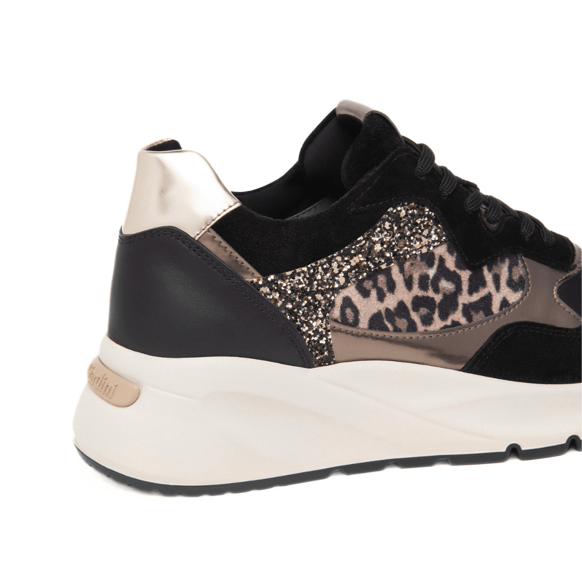NERO GIARDINI SNEAKERS LEOPARDO E512864D 100 NERO
