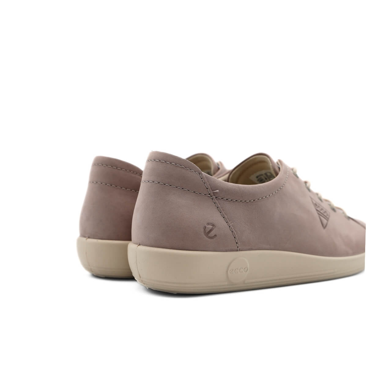 Sneakers ECCO Soft 2.0 taupe in pelle vista laterale.