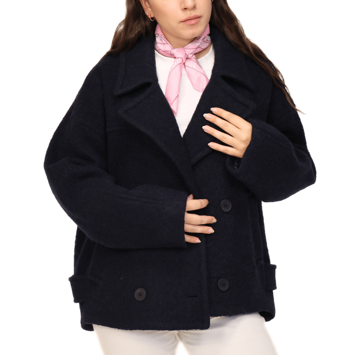 ELEH CAPPOTTO CORTO EFW250128 BLU