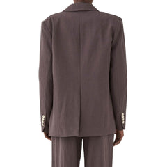 Giacca blazer ELEH grigia con linea essenziale e raffinata.