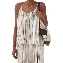Canotta donna ELEH righe SS260131 con spalline sottili