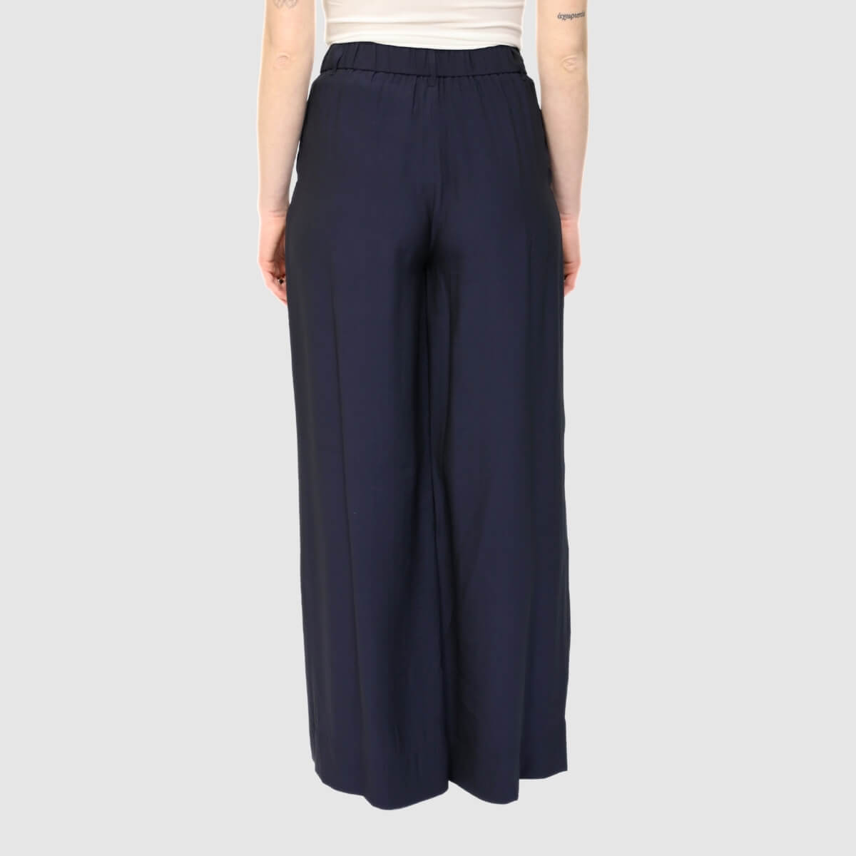 ELEH PANTALONE PALAZZO 170 BLU NAVY
