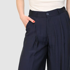 ELEH PANTALONE PALAZZO 170 BLU NAVY