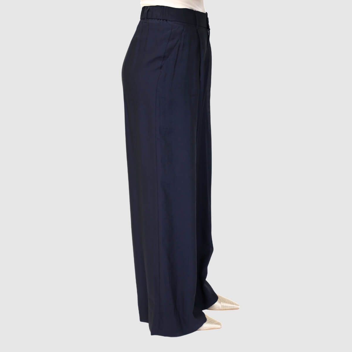 ELEH PANTALONE PALAZZO 170 BLU NAVY