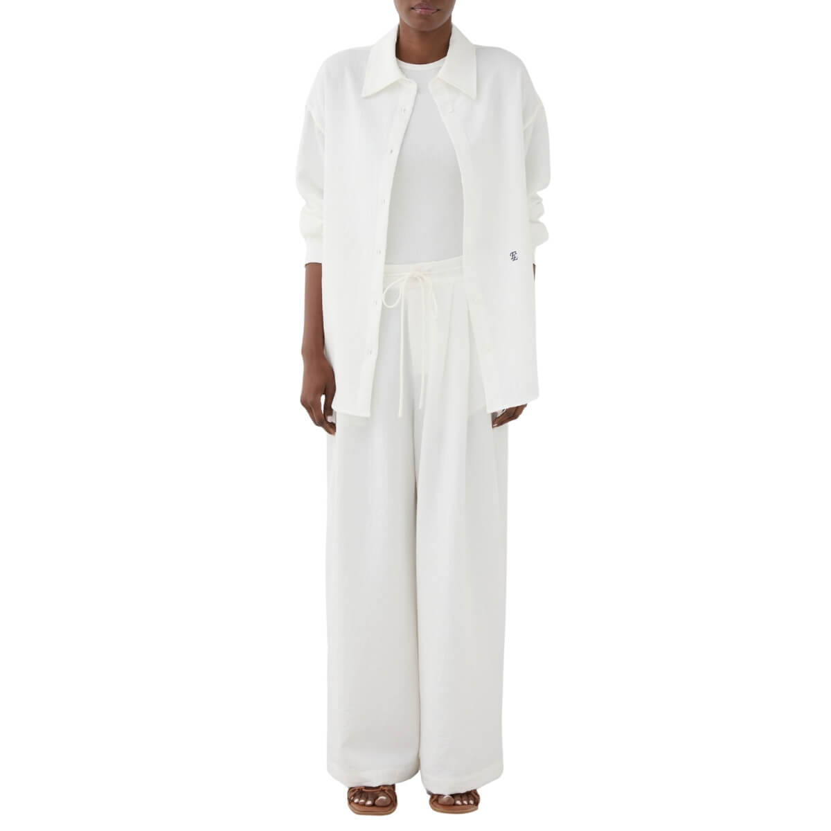Pantalone donna ELEH SS260033 bianco fresco e comodo.