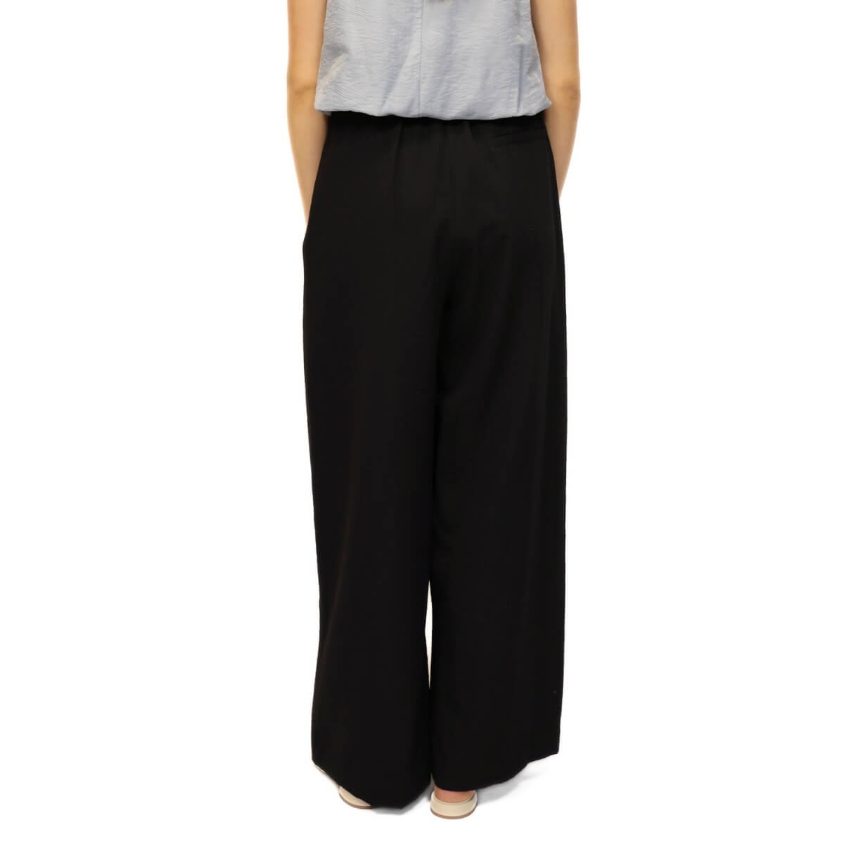 Pantalone ELEH SS260033 Nero elegante in tessuto fluido