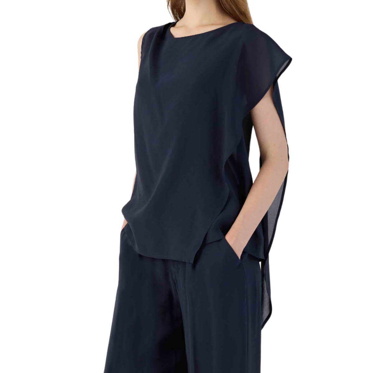 Top donna ELEH SS260169 in blu navy raffinato e versatile.