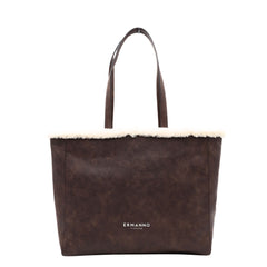 Borsa Ermanno Scervino Vanessa Fur 988 testa di moro vista frontale