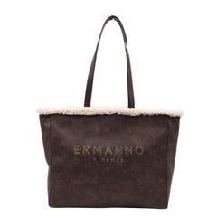 Borsa Ermanno Scervino Vanessa Fur 988 testa di moro vista frontale