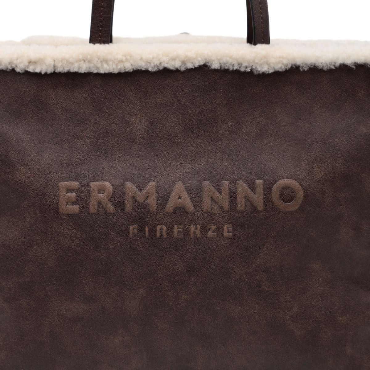 Borsa Ermanno Scervino Vanessa Fur 988 testa di moro vista frontale