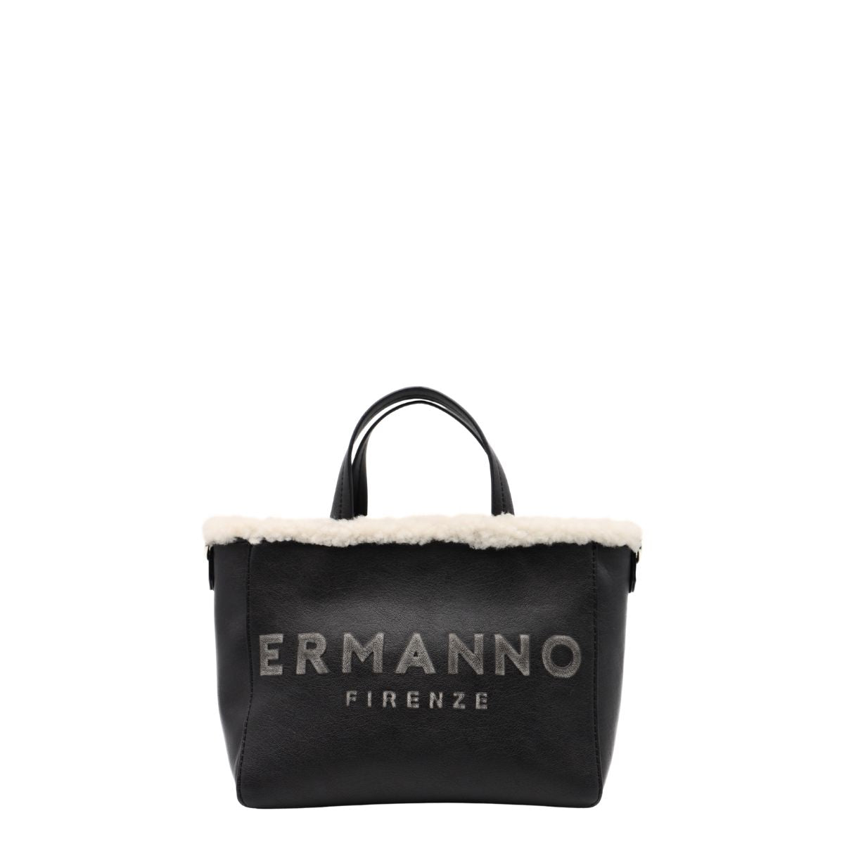 Borsa Ermanno Scervino Vanessa Fur nero vista frontale