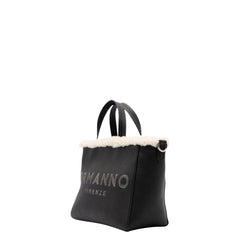 Borsa Ermanno Scervino Vanessa Fur nero vista laterale