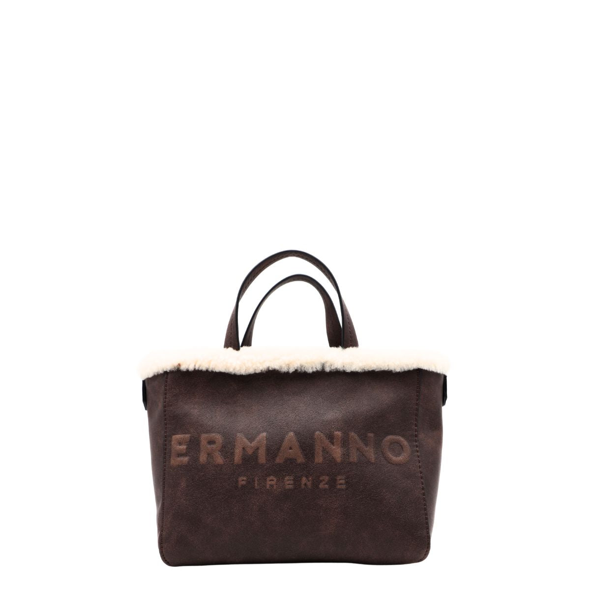 Borsa Ermanno Scervino Vanessa Fur testa di moro vista frontale