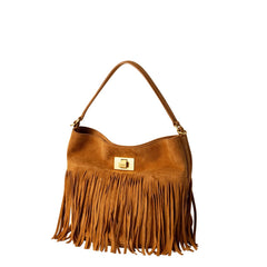 ERMANNO SCERVINO HOBO AZALEA 12402181 FRANGE CUOIO