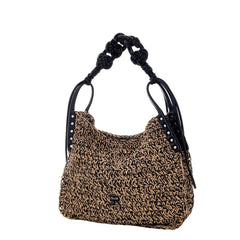 ERMANNO SCERVINO LARGE HOBO ANIKA 12402083 RAFIA NERO