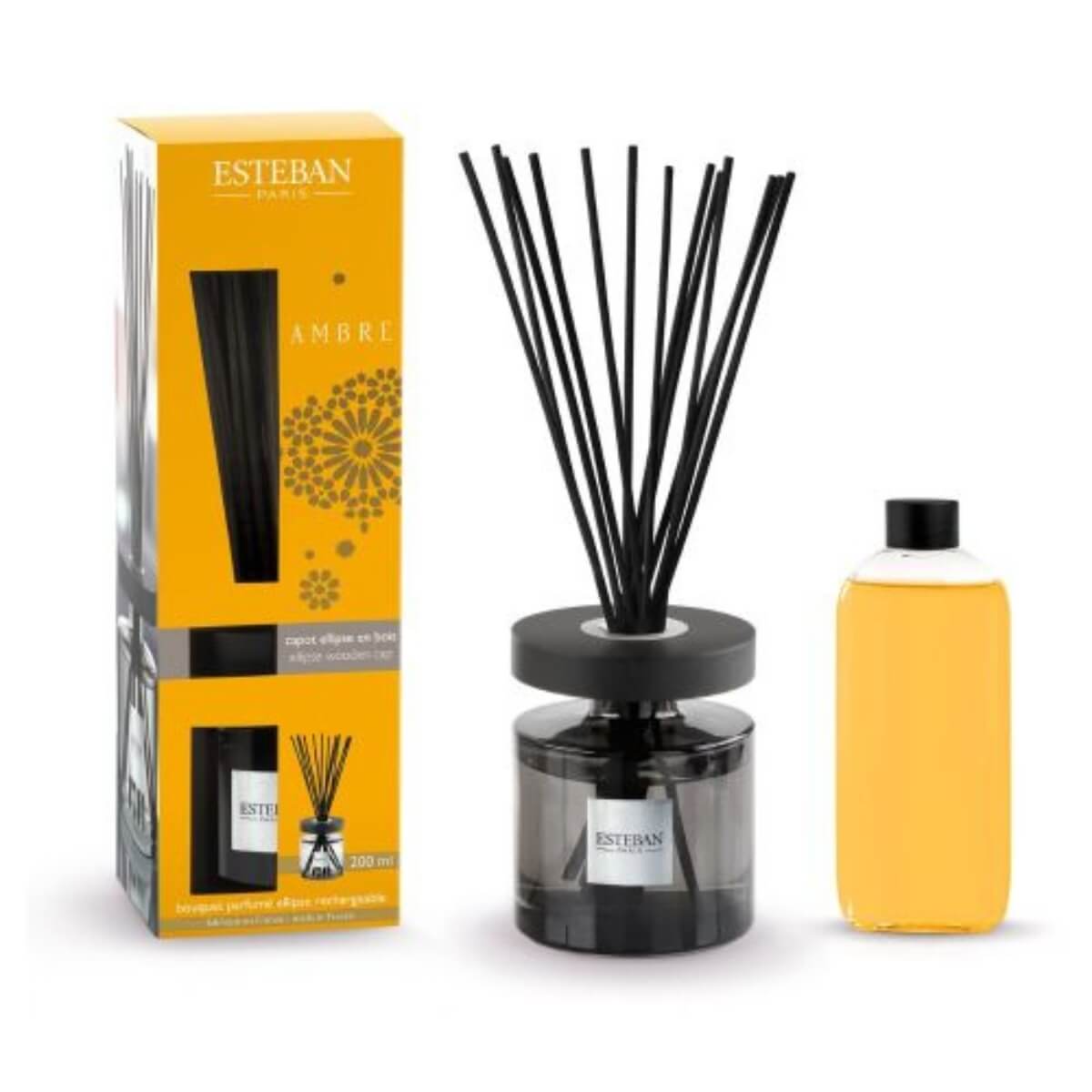 Diffusore per ambiente Estéban Ambra con bastoncini profumati.