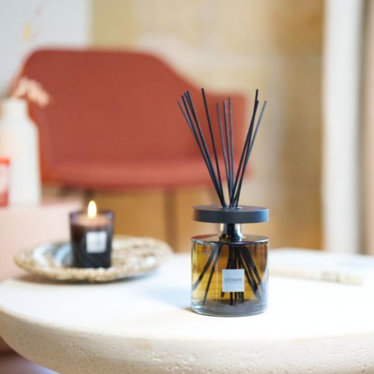 Profumatore casa Esteban Terre d’Ocre Karité in vetro.