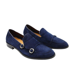 FRANCO FEDELE MOCASSINO CAMOSCIO FIBBIE 6489 BLU