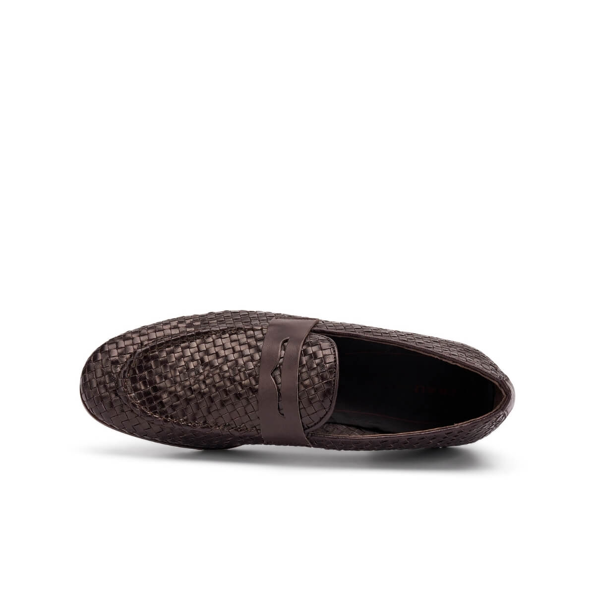 Mocassino uomo FRAU 34V8 marrone in pelle intrecciata elegante