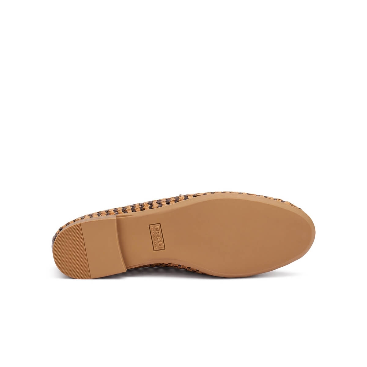 Mocassino Frau in pelle beige con nappine decorative