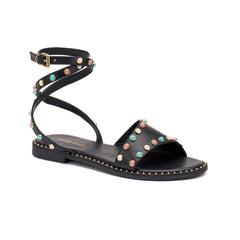 FRAU SANDALO 05V1 8539 BORCHIE NERO