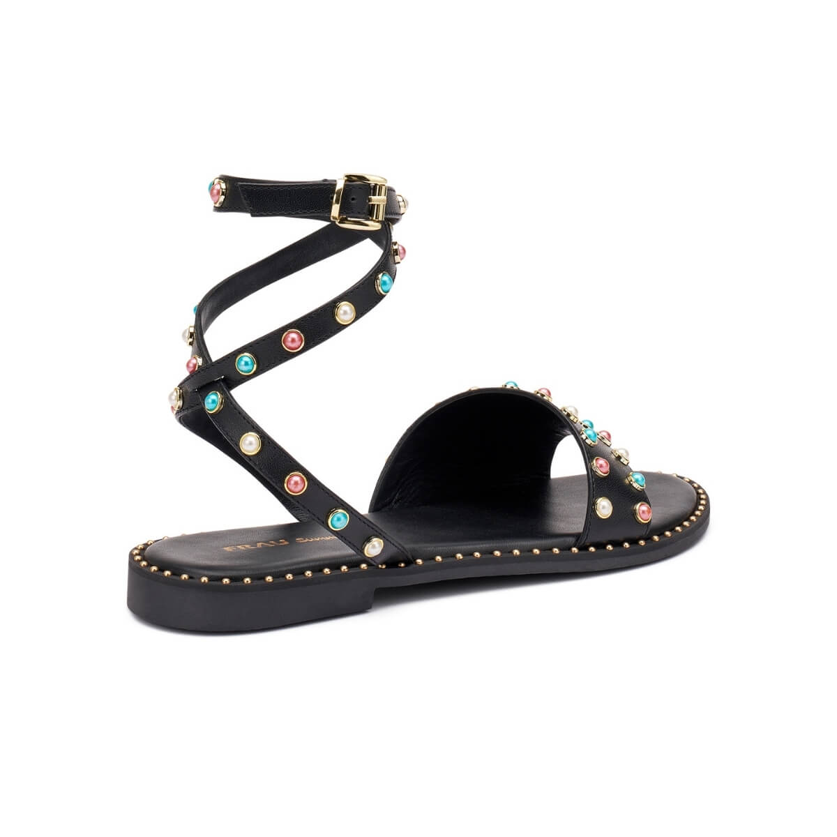 FRAU SANDALO 05V1 8539 BORCHIE NERO