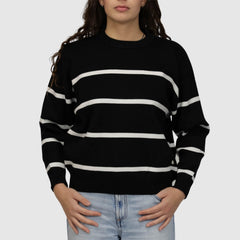 FRESH FLOWER MAGLIONCINO FF984 NERO A RIGHE