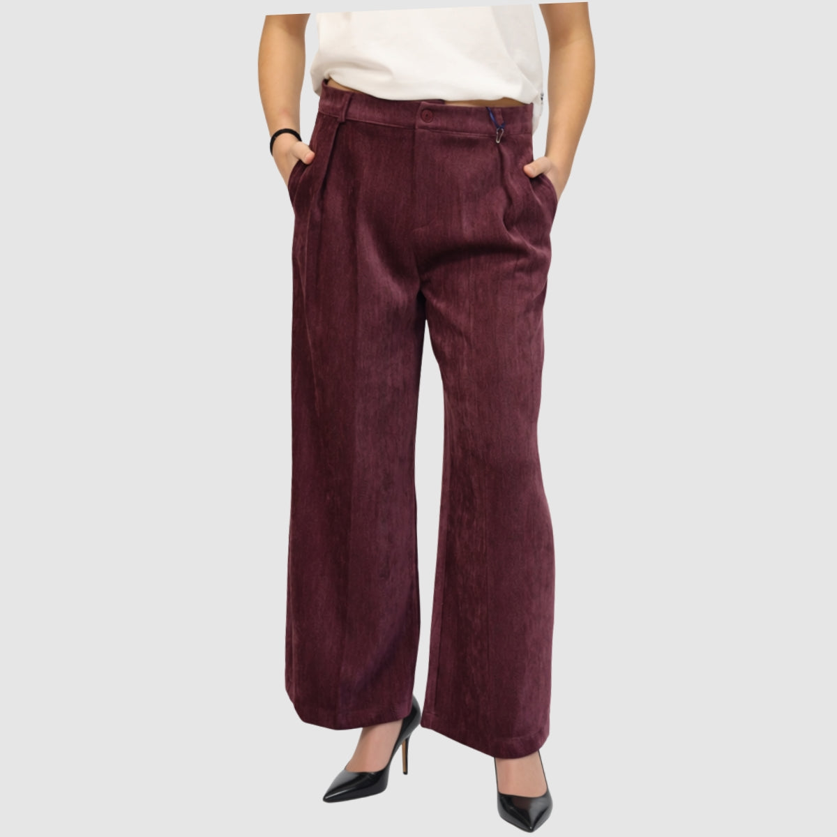 FRESH FLOWER PANTALONI FF1084 BORDEAUX