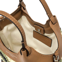GIANNI CHIARINI BORSA DUA MINI BS12188 RAFFIA CUOIO